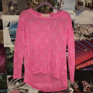 ✨Vintage Havana Pink Sweater w/ peace signs